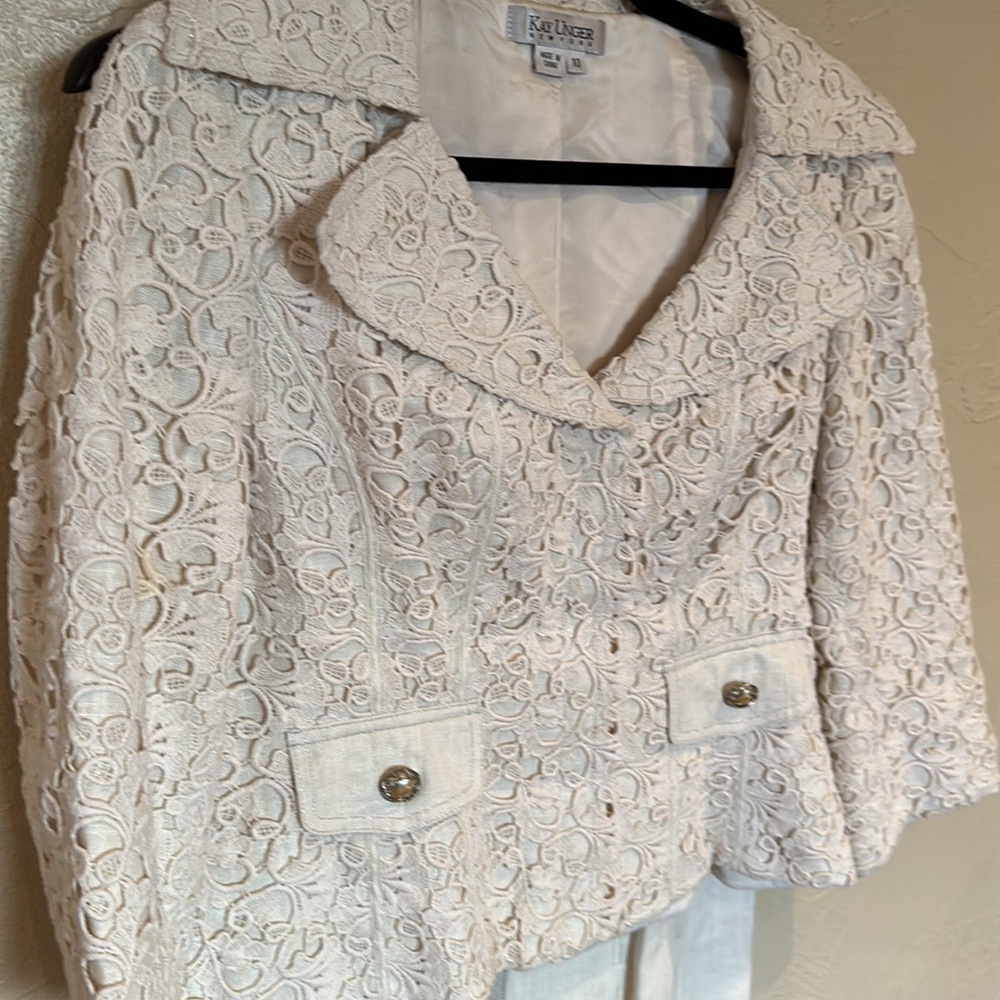 Kay Unger 2 piece suit with zip-up jacket - Picture 4 of 12